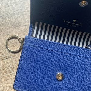 Kate Spade Wallet, blue with keychain